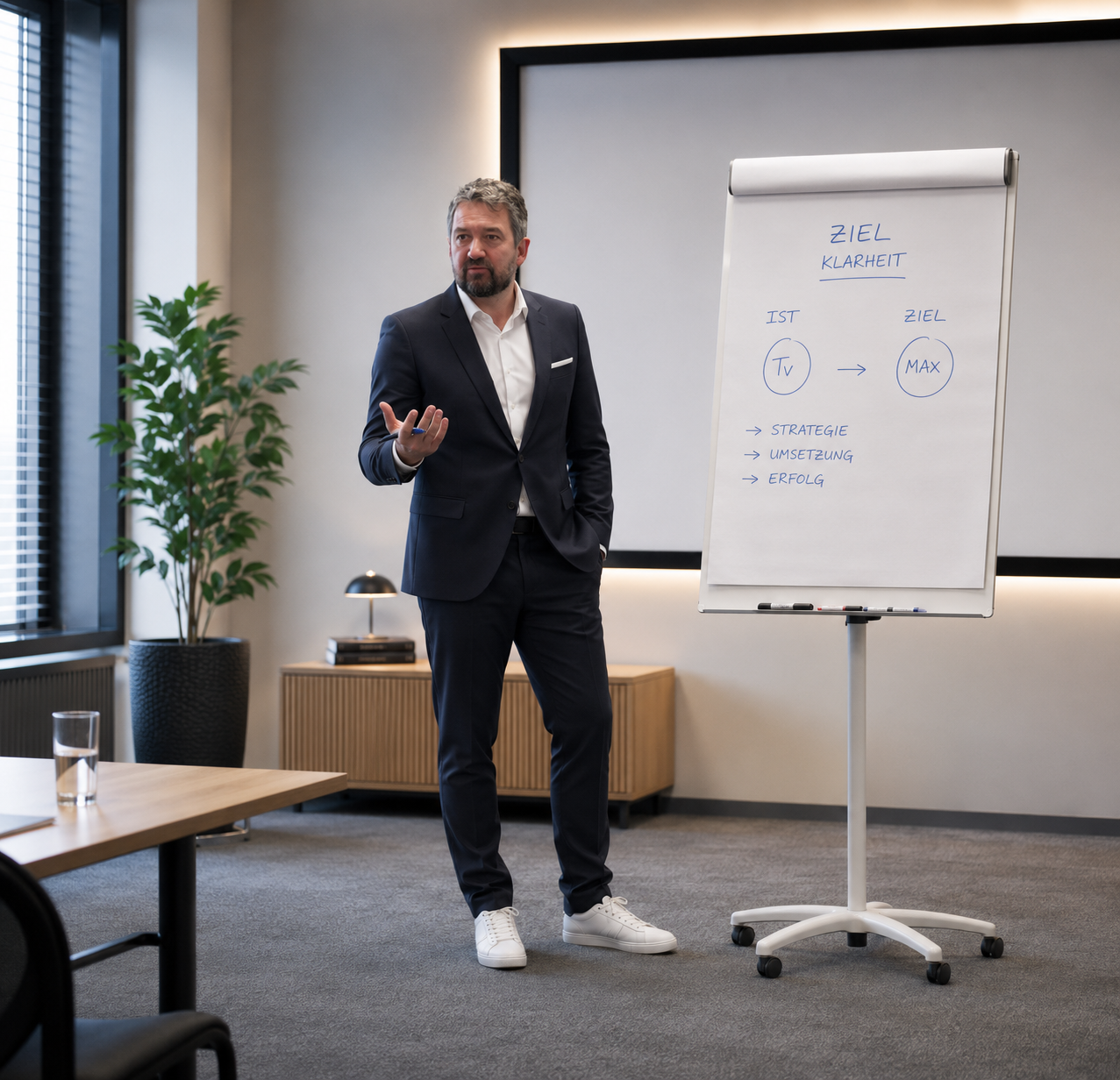York Bothe im Training am Flipchart